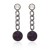 Fine quality sterling silver maroon crystal zircon ethnic earrings set